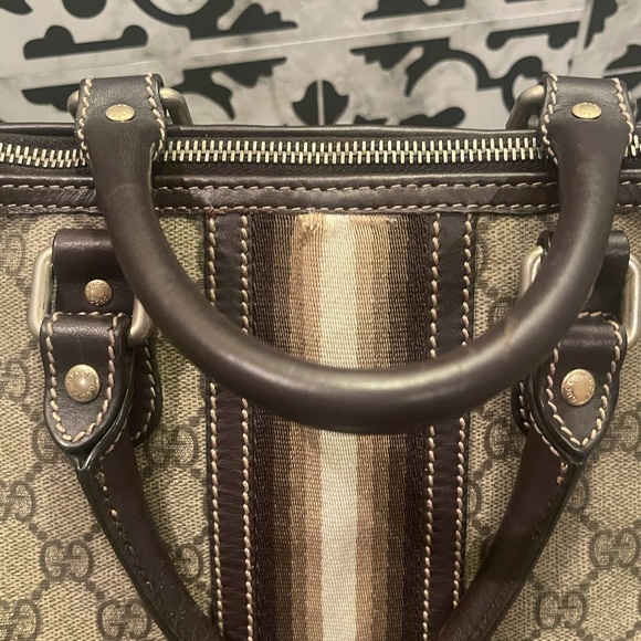 VGUC Gucci GG Web JOY Boston coated canvas - Picture 2 of 8